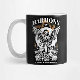 Harmony Statue in Nature | T Shirt Design Mug